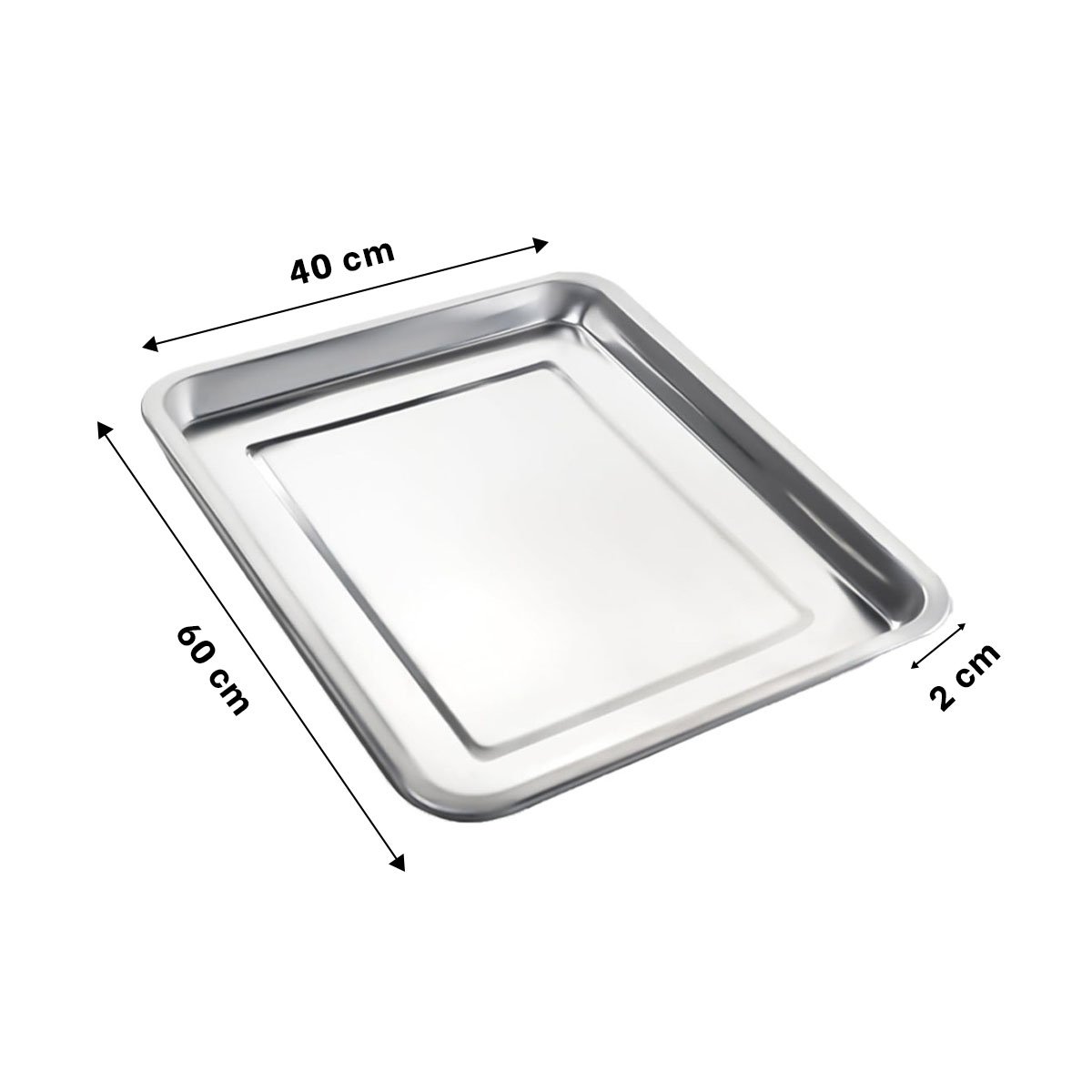 SOPORTE RECTANGULAR DE ACERO PARA COCINA HOGAR Y SERVICIO PLATEADO 60X40X2CM YPOST IT - 4