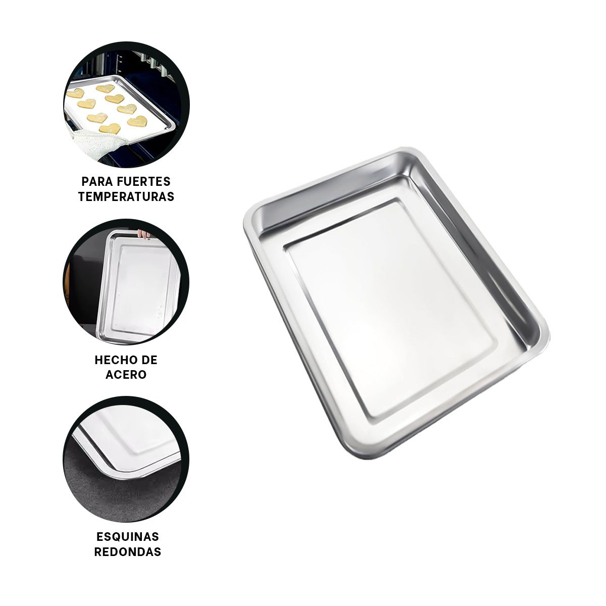 SOPORTE RECTANGULAR DE ACERO PARA COCINA HOGAR Y SERVICIO PLATEADO 60X40X2CM YPOST IT - 5