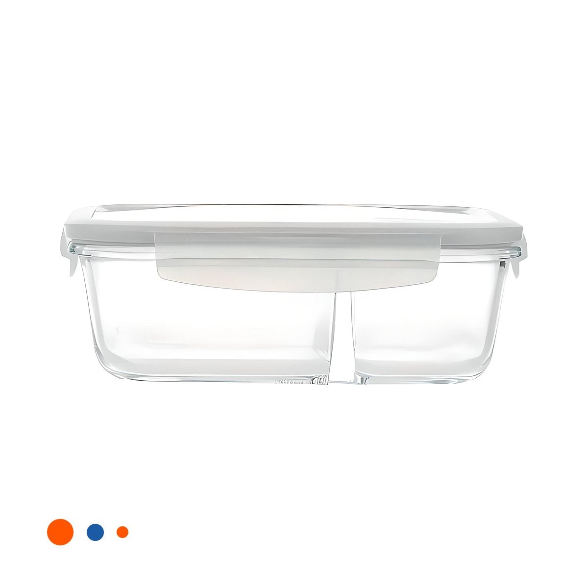 FIAMBRERA VIDRIO 2 DIVISIONES 1040ML TRANSPARENTE LINEA BLANCA FRESCO YLIGAS REGALO - 5