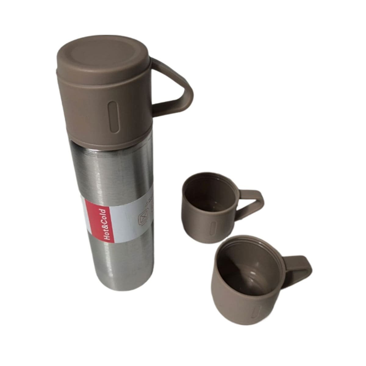 PACK12 VASO COMPACTO CON 2 TASAS MARRON YREGALO STICKER - 2