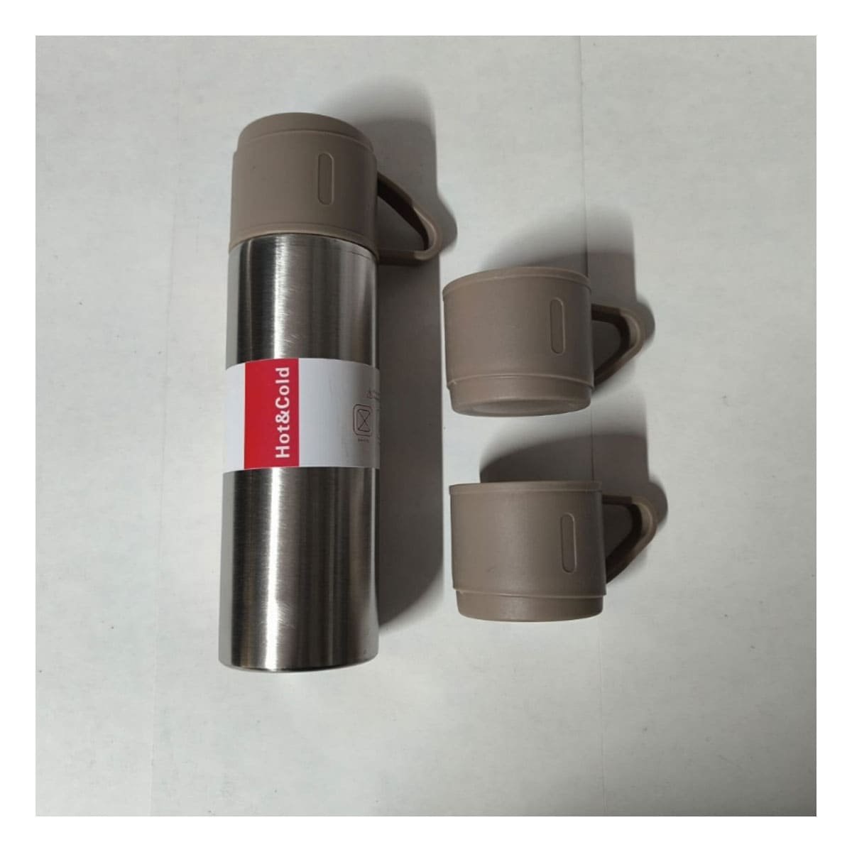 PACK12 VASO COMPACTO CON 2 TASAS MARRON YREGALO STICKER - 5