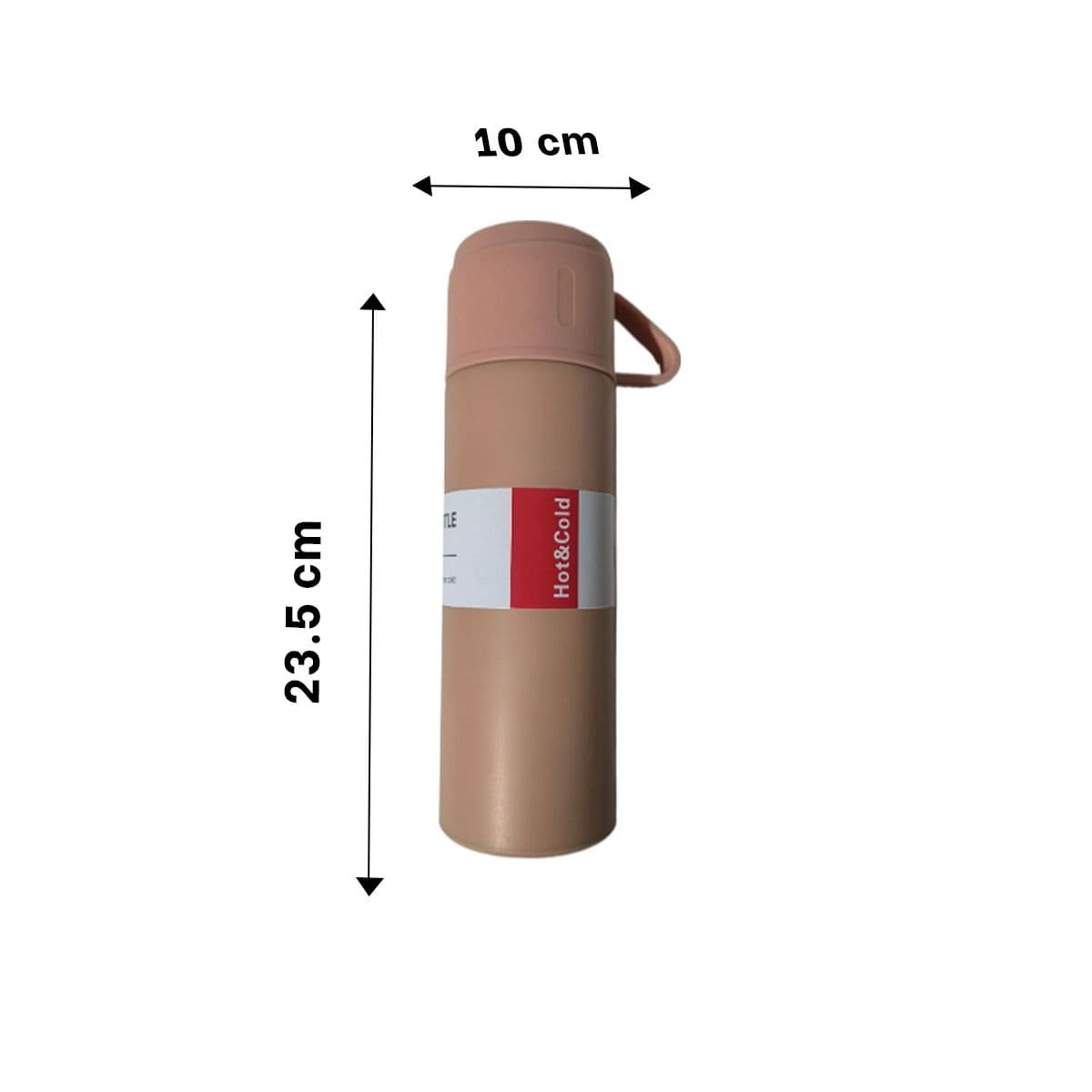 TERMO INDIVIDUAL CON 2 TASAS ROSADO MODERNO PARA HOGAR Y VIAJE - 4