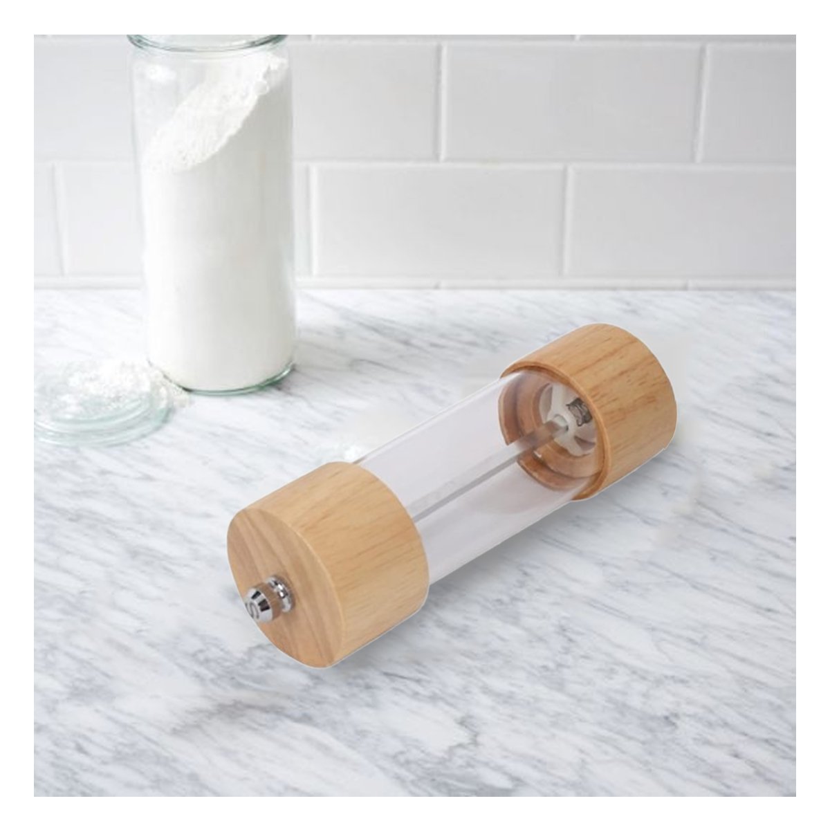 PACK4 PICADOR MANUAL DE MADERA TRANSPARENTE PARA COCINA MODERNA YPAPEL REGALO - 5