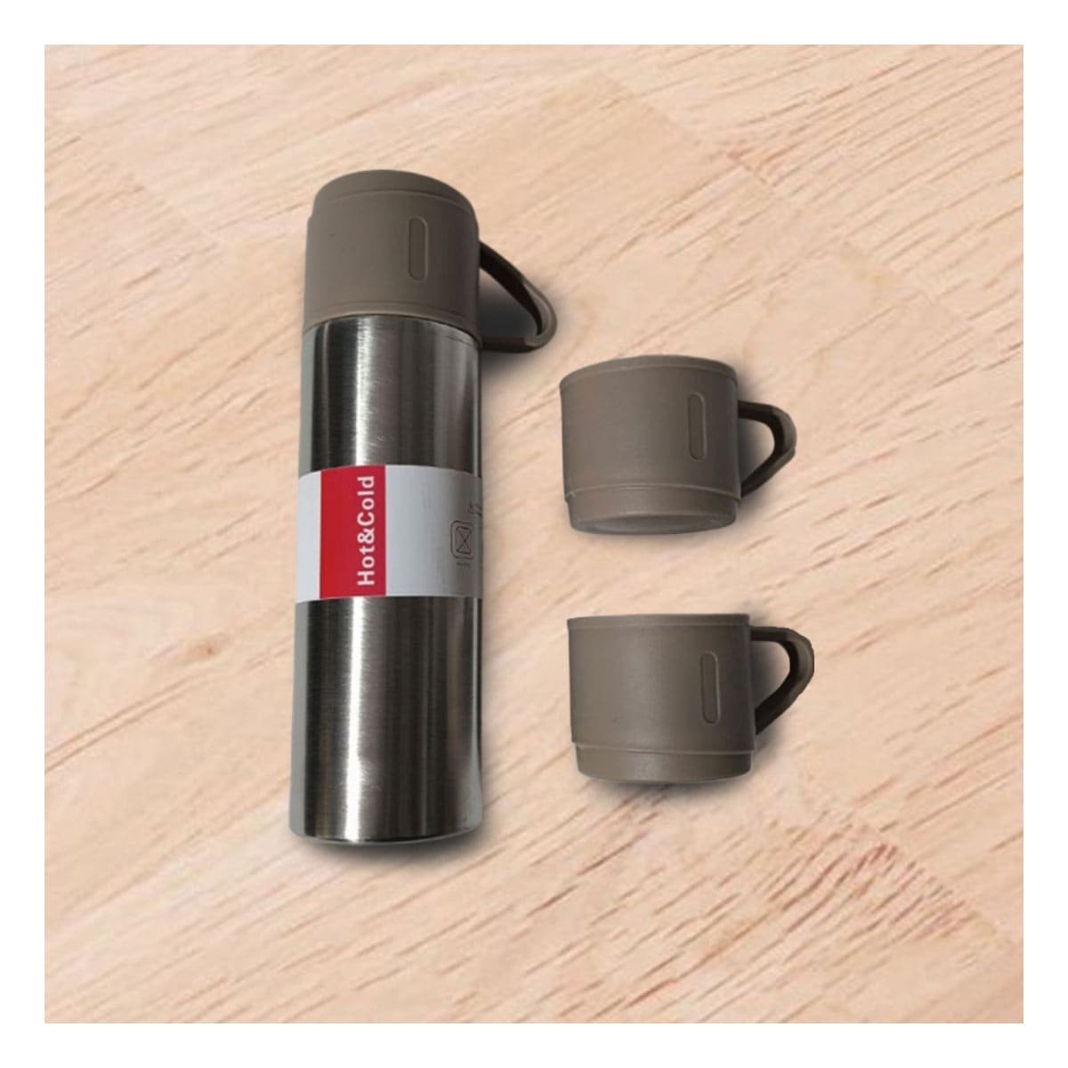 PACK6 RECIPIENTE PORTATIL CON 2 TASAS MARRON YREGALO STICKER - 5