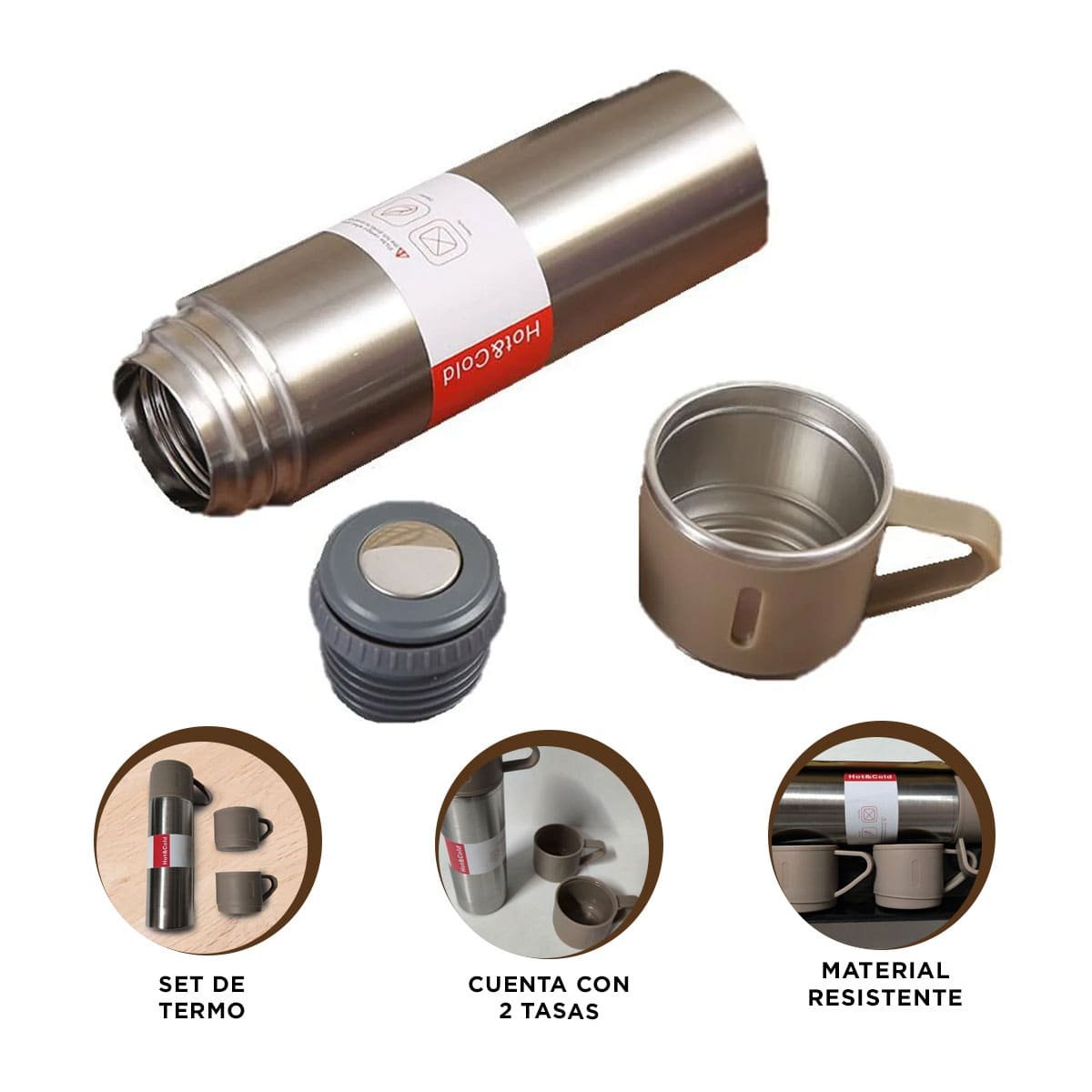 CANTIMPLORA INDIVIDUAL CON 2 TASAS MARRON COMPACTA YPOST IT - 5