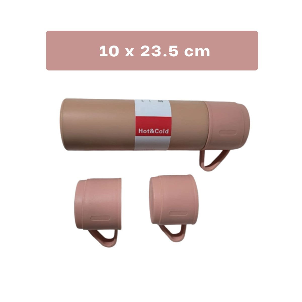 PACK2 VASO TERMICO PERSONAL CON 2 TASAS ROSADO COMODO PARA OFICINA Y VIAJE YREGALO STICKER - 4