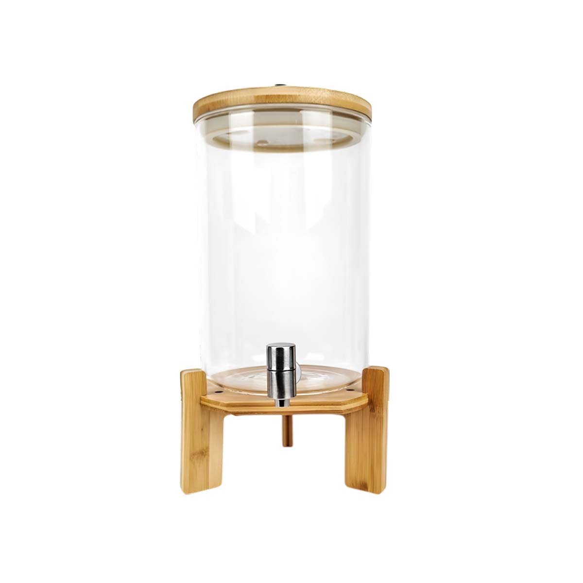 PACK2 CONTENEDOR TRANSPARENTE 8L CON SOPORTE DE MADERA RESISTENTE Y FUNCIONAL YREGALO STICKER - 2