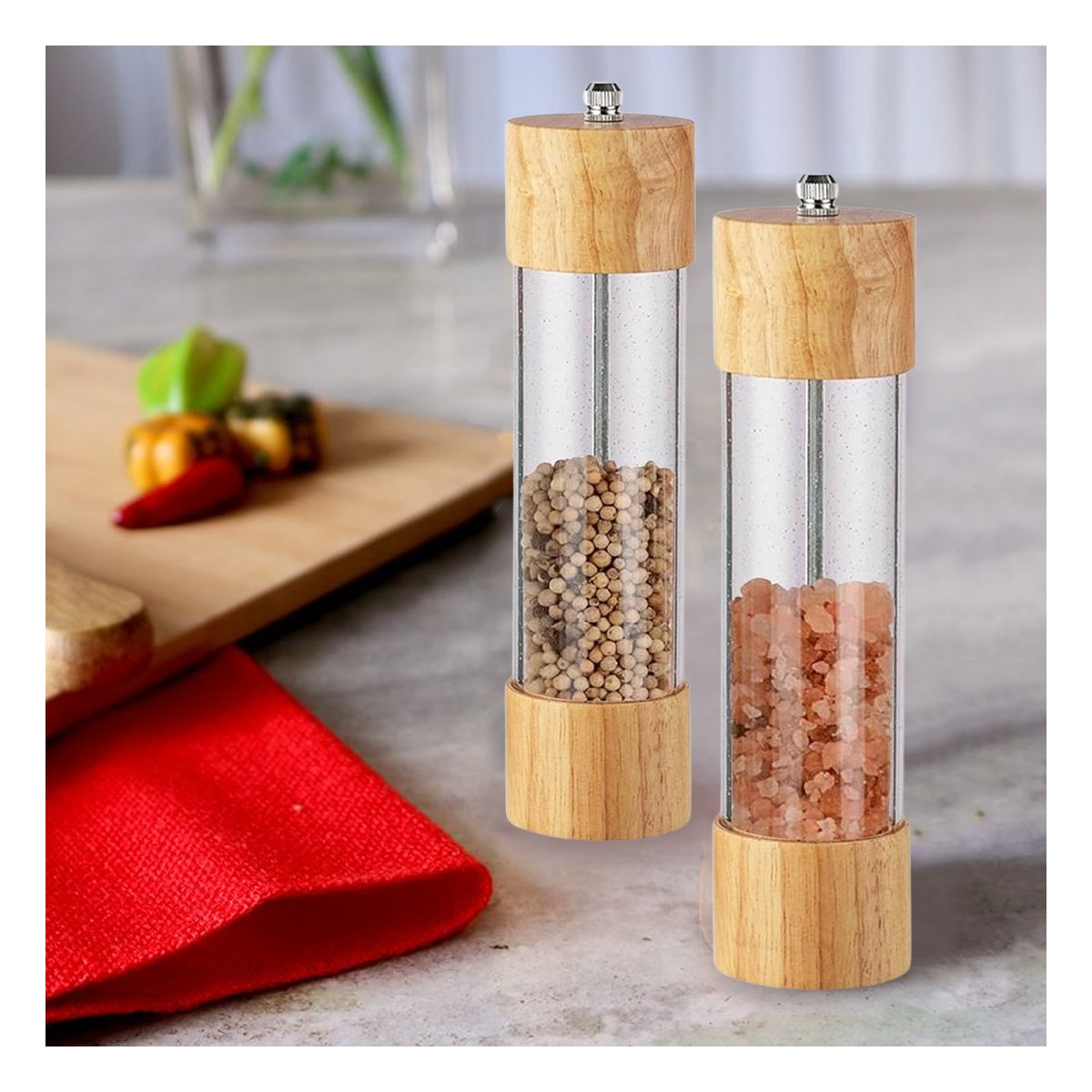 MOLEDOR MANUAL DE MADERA Y TRANSPARENTE PARA COCINA FUNCIONAL YREGALO STICKER - 5