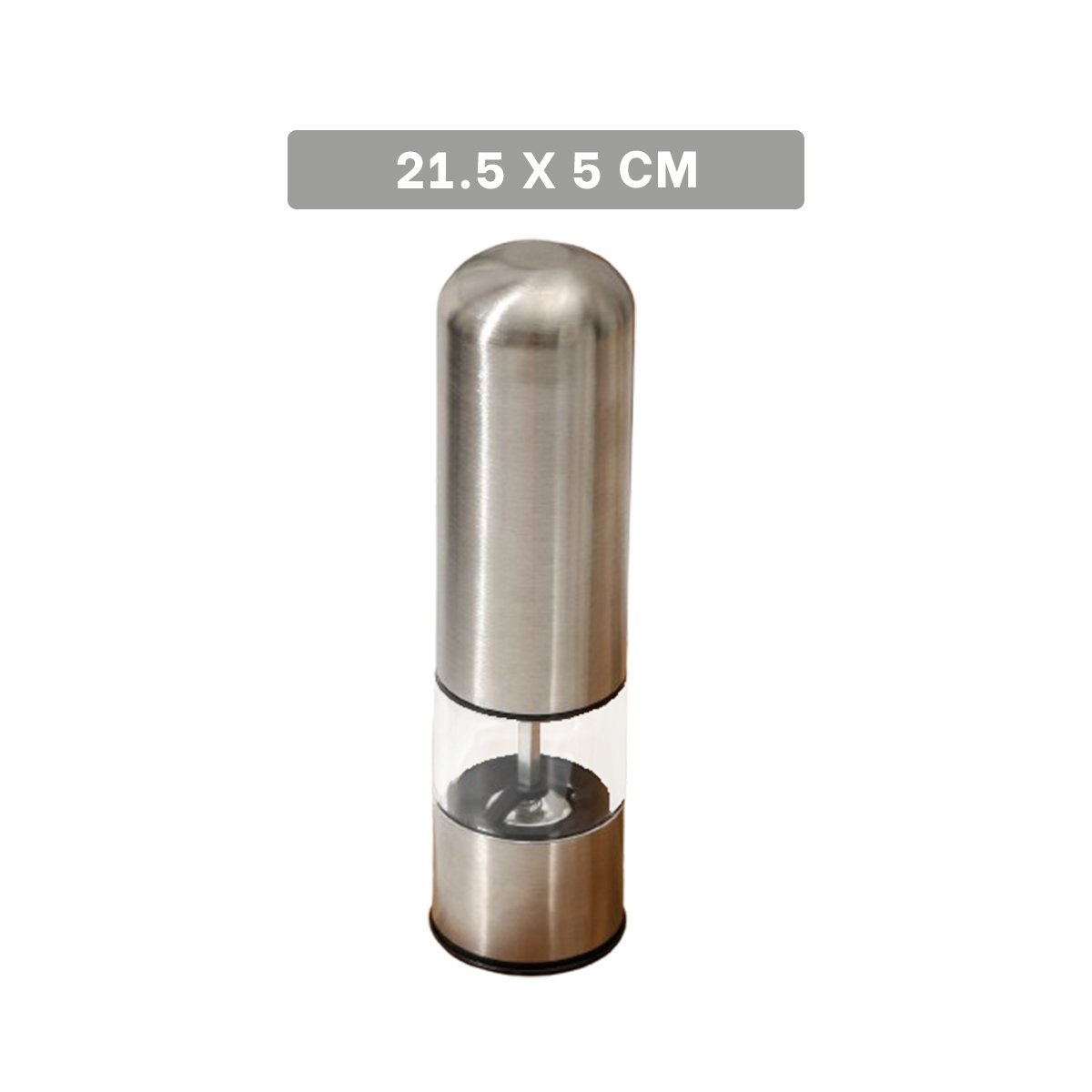 PACK4 ACCESORIO MANUAL PARA CONDIMENTOS PLATEADO TRANSPARENTE COCINA - 4