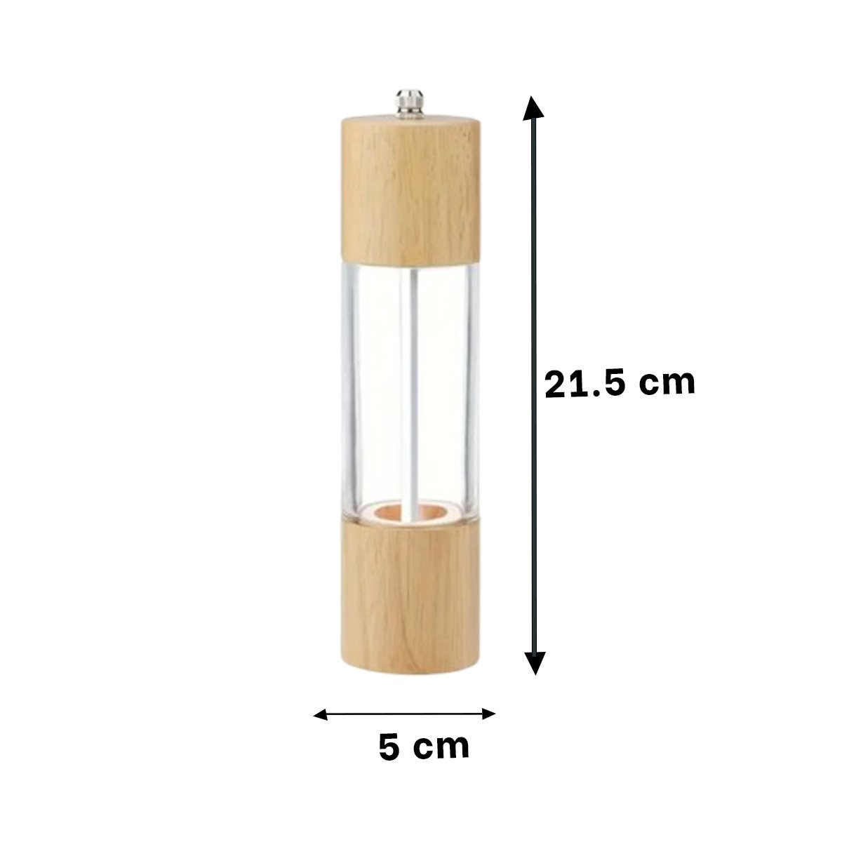 PACK6 TRITURADOR MANUAL DE MADERA Y TRANSPARENTE PARA COCINA FUNCIONAL YREGALO STICKER - 4