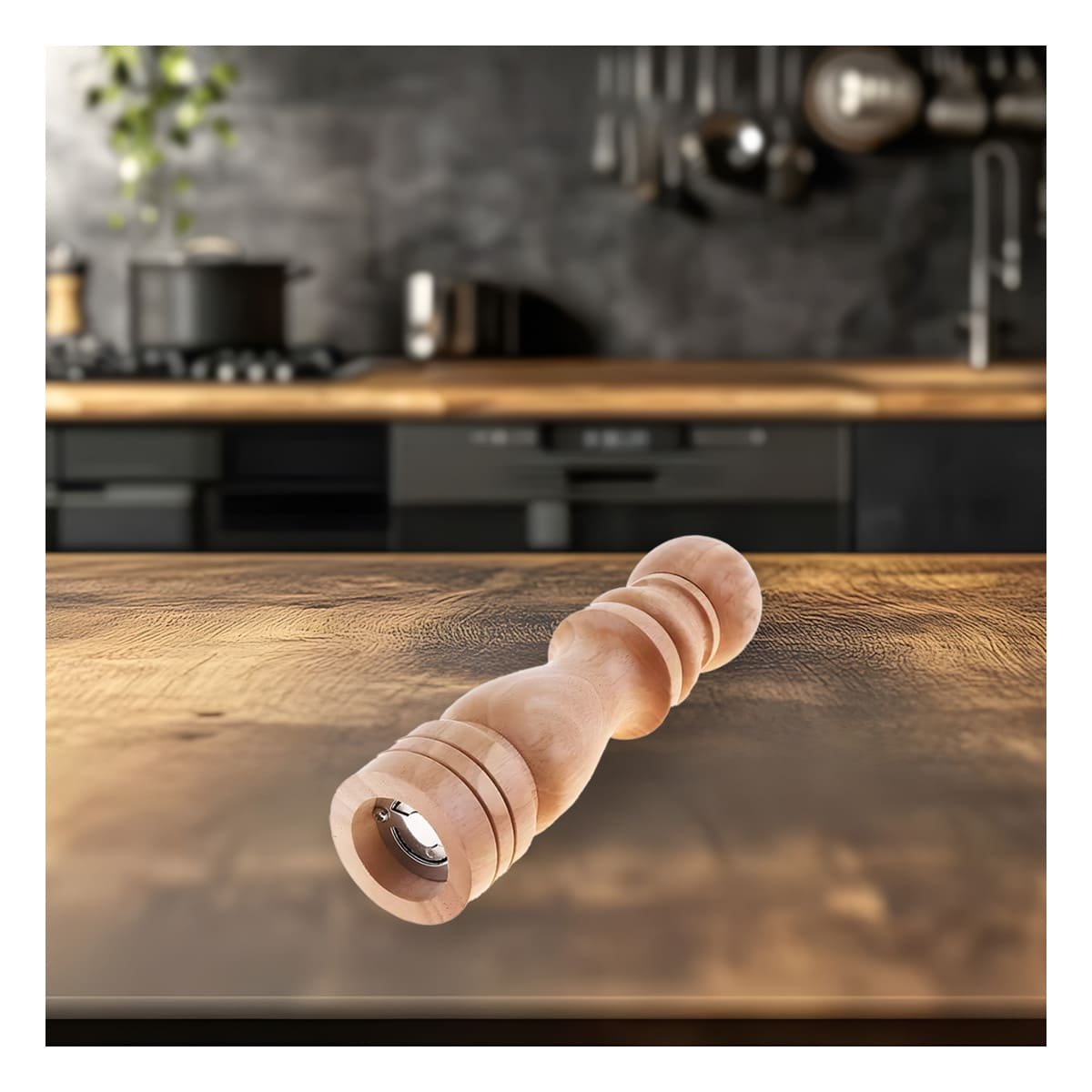 PACK4 MOLEDOR MADERA 5X20CM MANUAL COCINA HOGAR RESISTENTE YPAPEL REGALO - 2