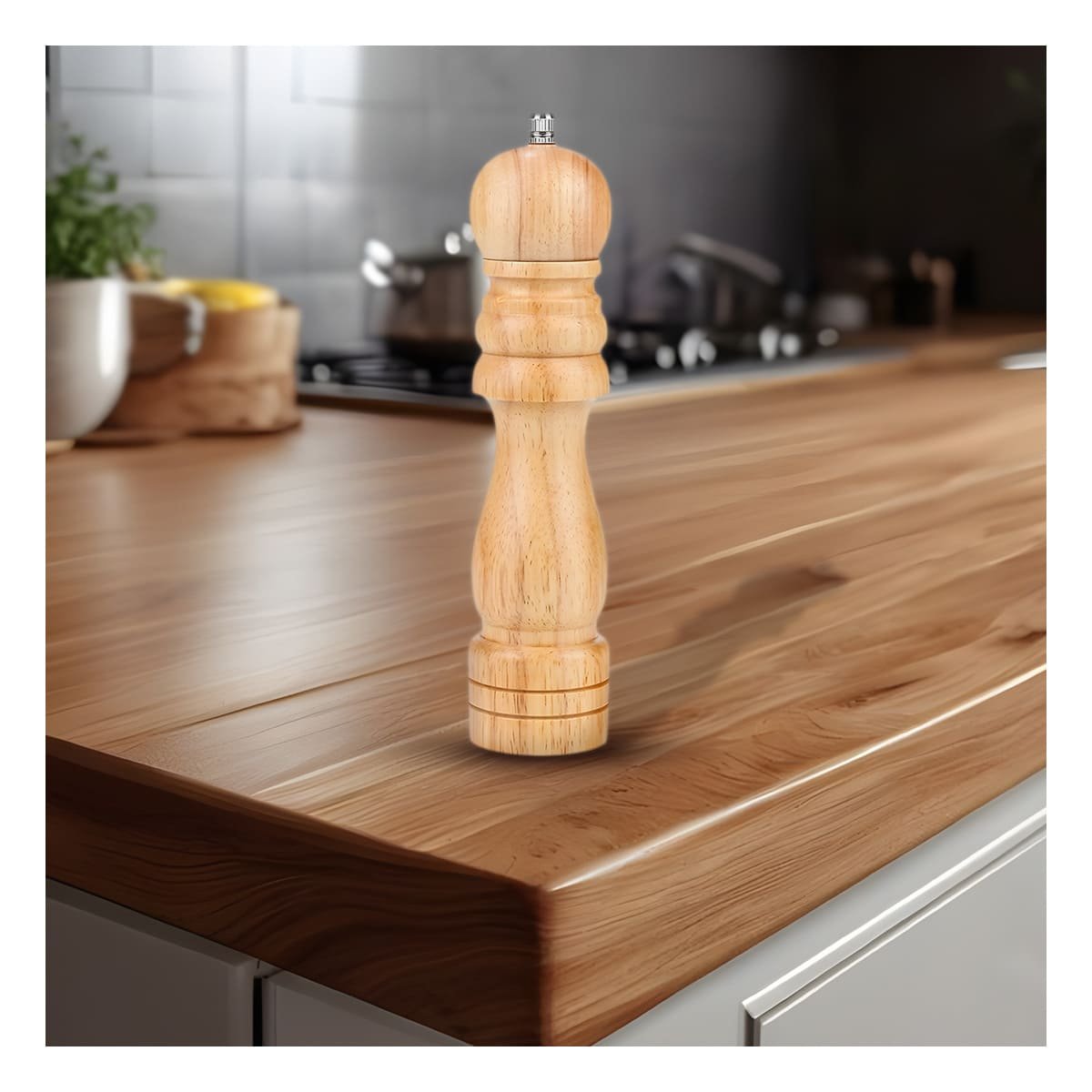 MOLEDOR MANUAL MADERA 5X20CM COCINA HOGAR COMPACTO YREGALO STICKER - 5