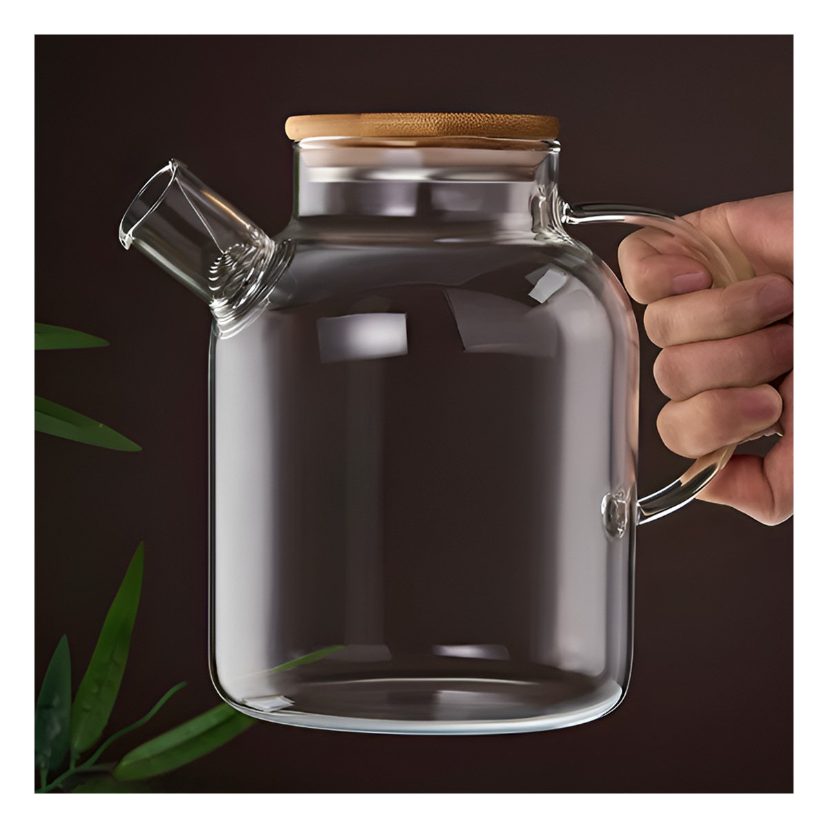 PACK4 ENVASE DE VIDRIO 1.5L CON TAPA DE MADERA Y FILTRO EN PICO FACIL YREGALO STICKER - 5