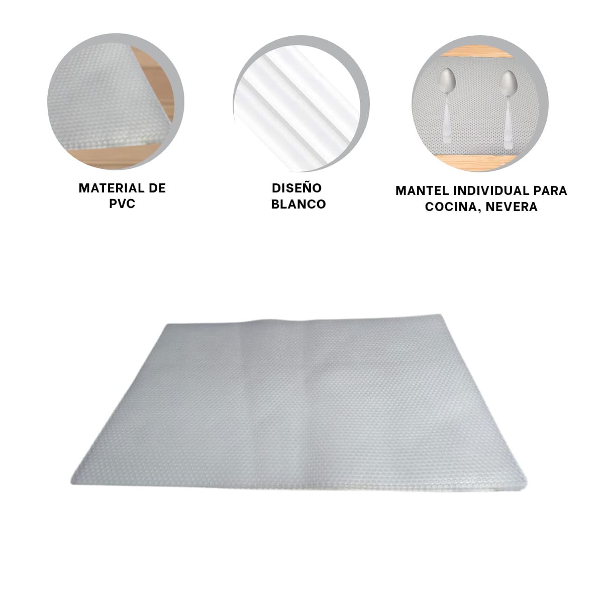 ALFOMBRILLAS 4 PIEZAS IMPERMEABLES PARA MESA Y PREPARACION DE ALIMENTOS YPAPEL REGALO - 5