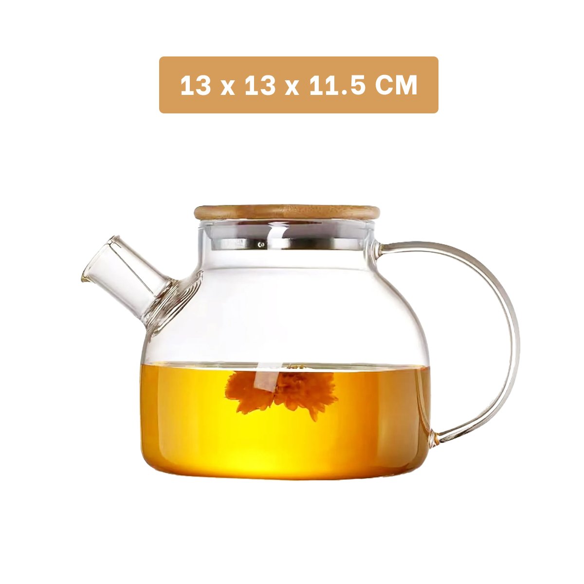 JARRA DE VIDRIO 1L CON TAPA DE MADERA Y FILTRO EN PICO SEGURA Y PRACTICA YPAPEL REGALO - 4