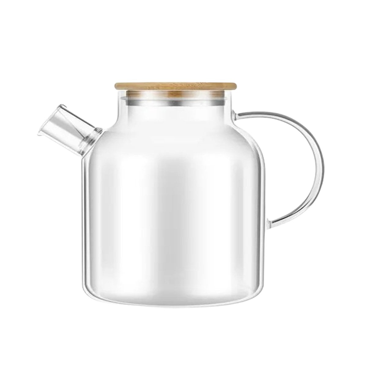JARRA DE VIDRIO 1.8L CON TAPA DE MADERA Y FILTRO PARA JUGOS Y AGUA NATURAL YREGALO STICKER - 1