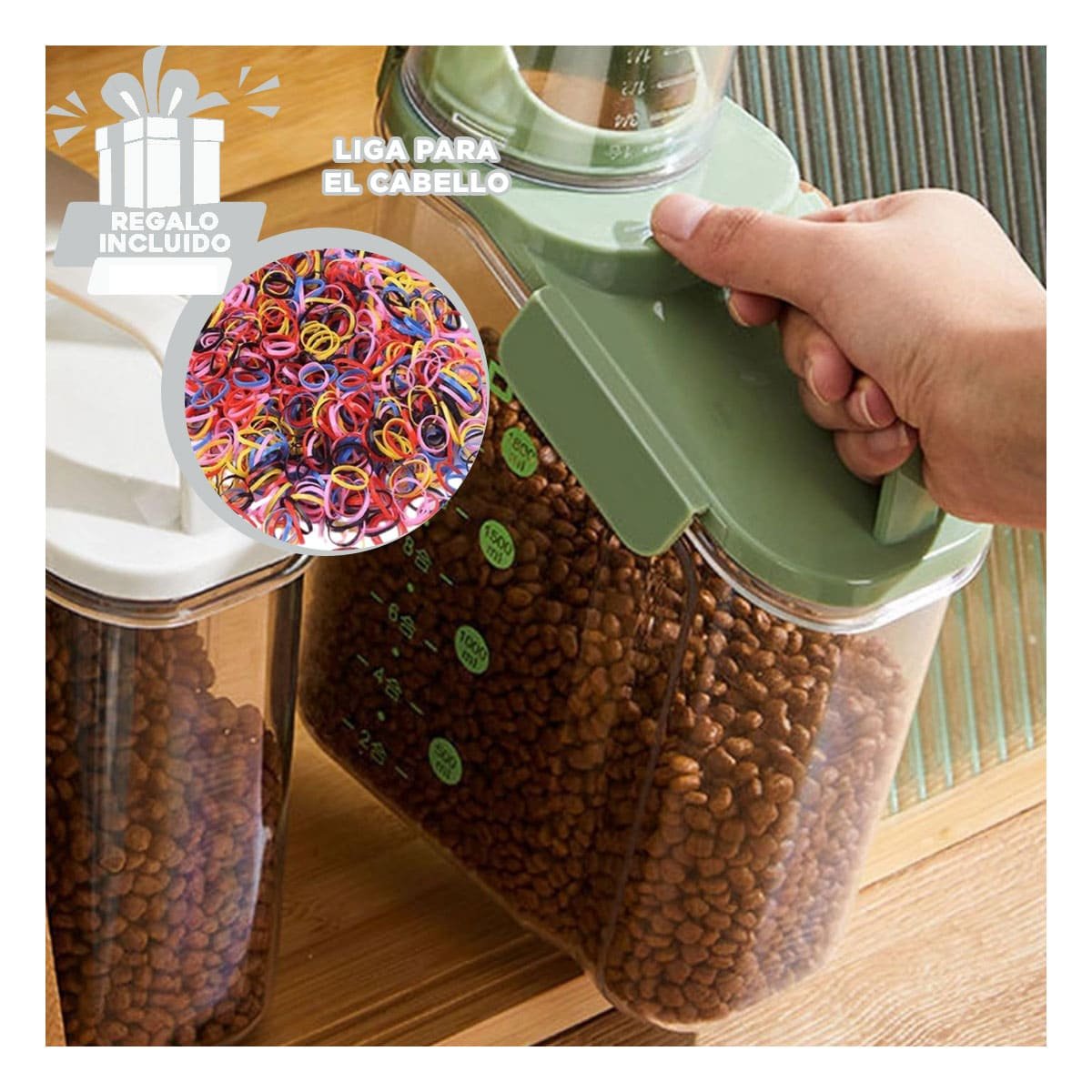 CONTENEDOR CON BOQUILLA TAPA Y ASA 2.5L VERSATIL PARA AGUA, JUGOS Y MEZCLAS YLIGAS REGALO - 2