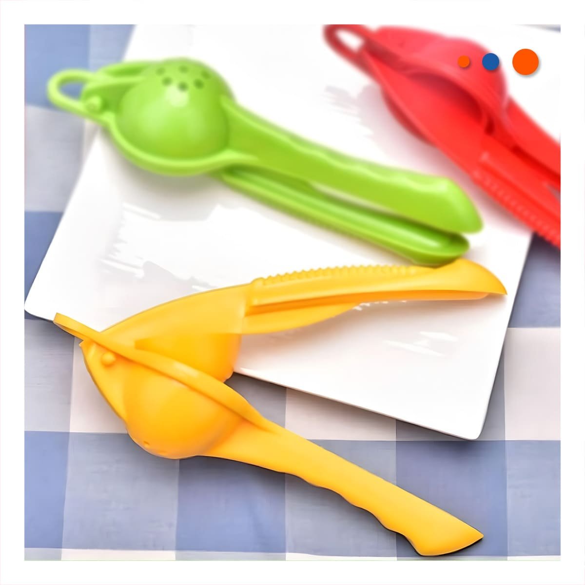PACK6 TRITURADOR DE CÍTRICOS PLASTICO AMARILLO FACIL DE USAR Y LIMPIAR YPAPEL REGALO - 2