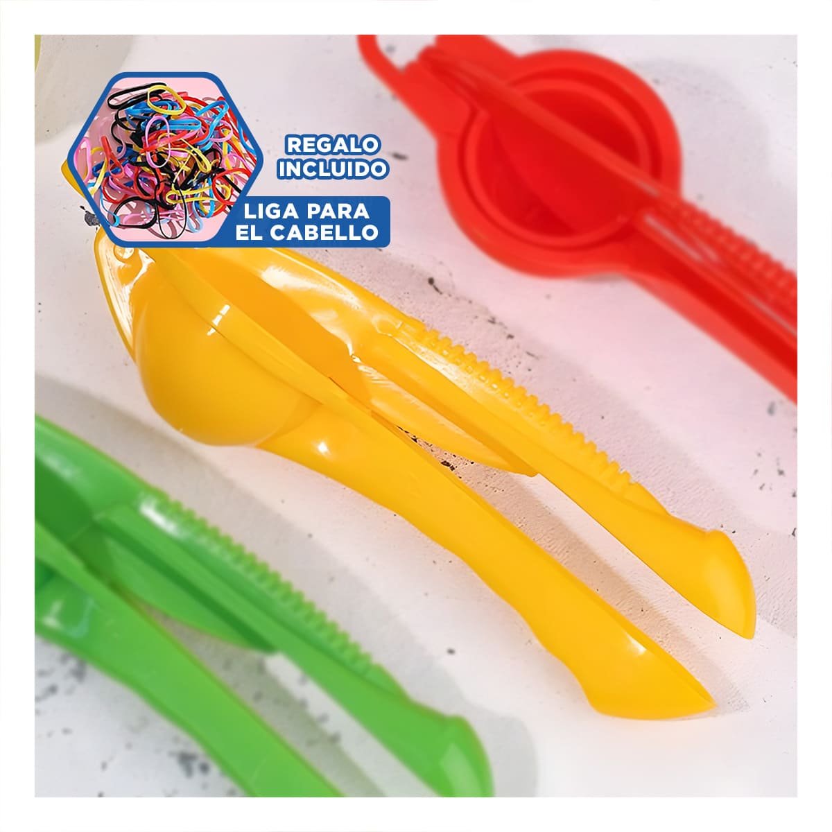EXTRACTOR DE LIMON PLASTICO AMARILLO COMPACTO Y RESISTENTE PARA HOGAR YLIGAS REGALO - 2