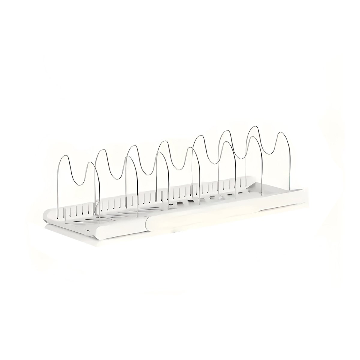 PACK6 ESTANTE PROTECTOR PARA MESA Y GUARDADO DE OLLAS TAPAS Y SARTENES BLANCO YREGALO STICKER - 2