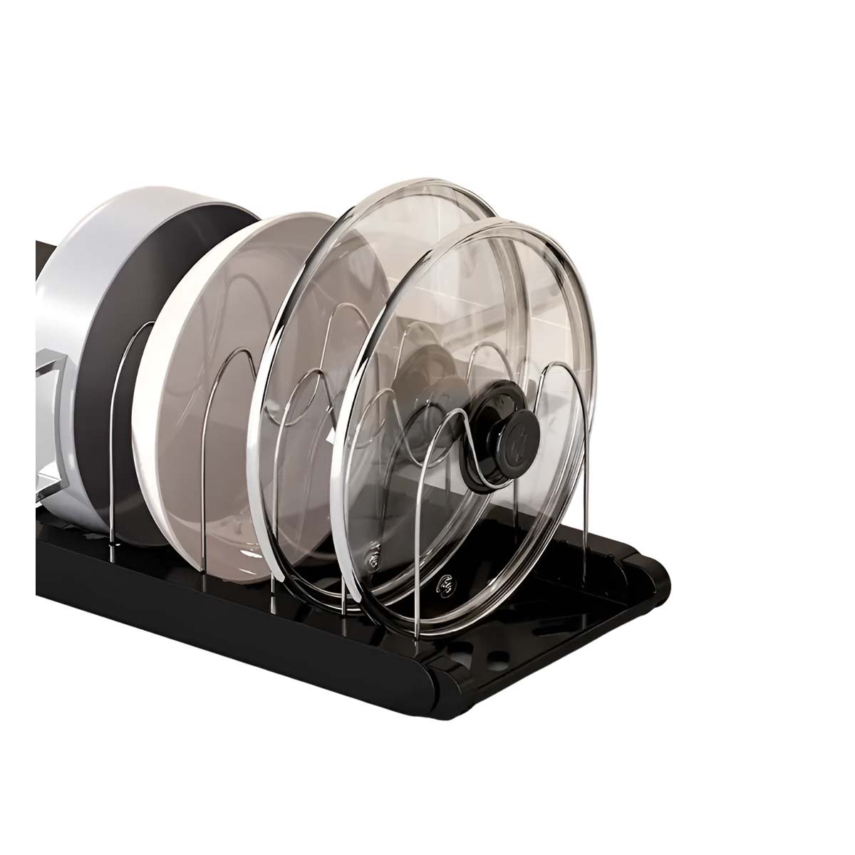 SOPORTE EXPANDIBLE PARA TAPAS OLLAS Y SARTENES EN COCINA Y USO DIARIO YREGALO STICKER - 1