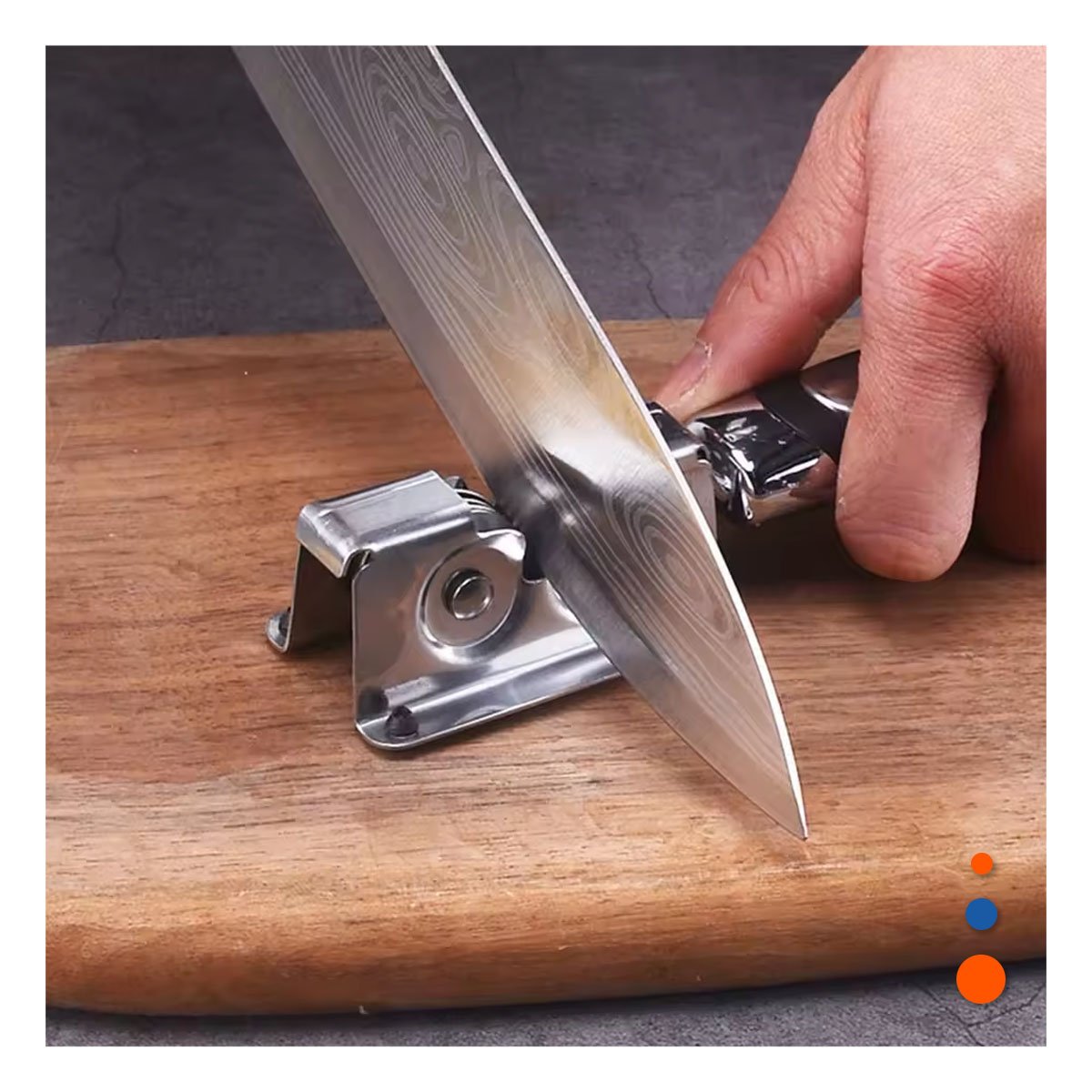 PACK4 HERRAMIENTA MANUAL DE CUCHILLO CON MANGO PLATEADO Y NEGRO FACIL YREGALO STICKER - 5