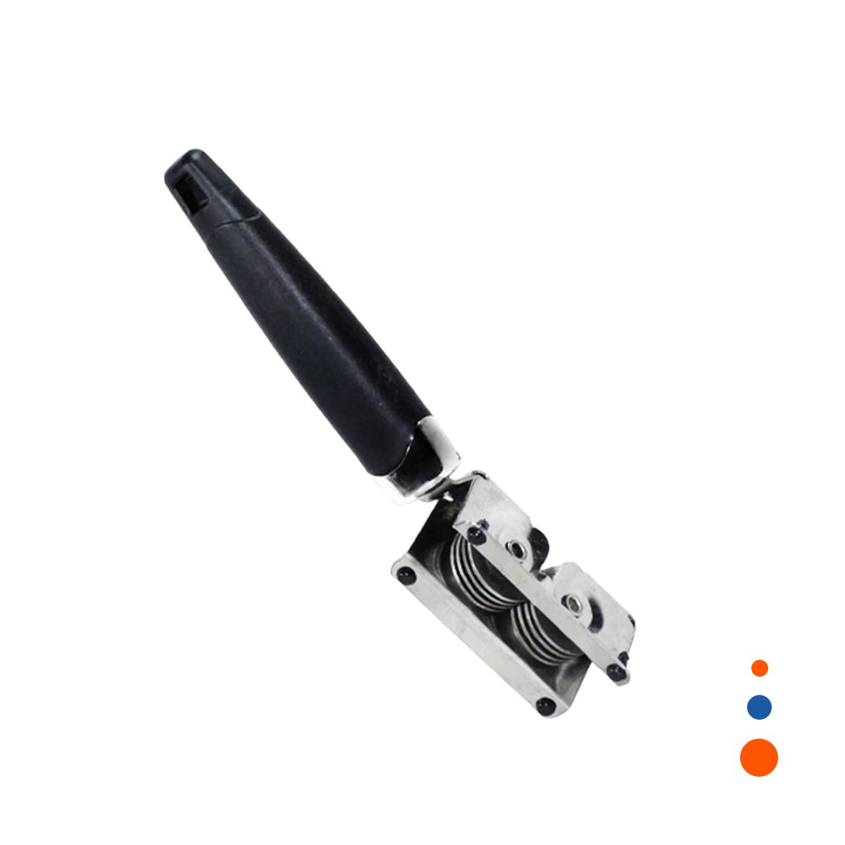 PACK4 AFILADOR SEGURO DE CUCHILLO CON MANGO PLATEADO Y NEGRO PARA HOGAR Y COCINA YPAPEL REGALO - 3