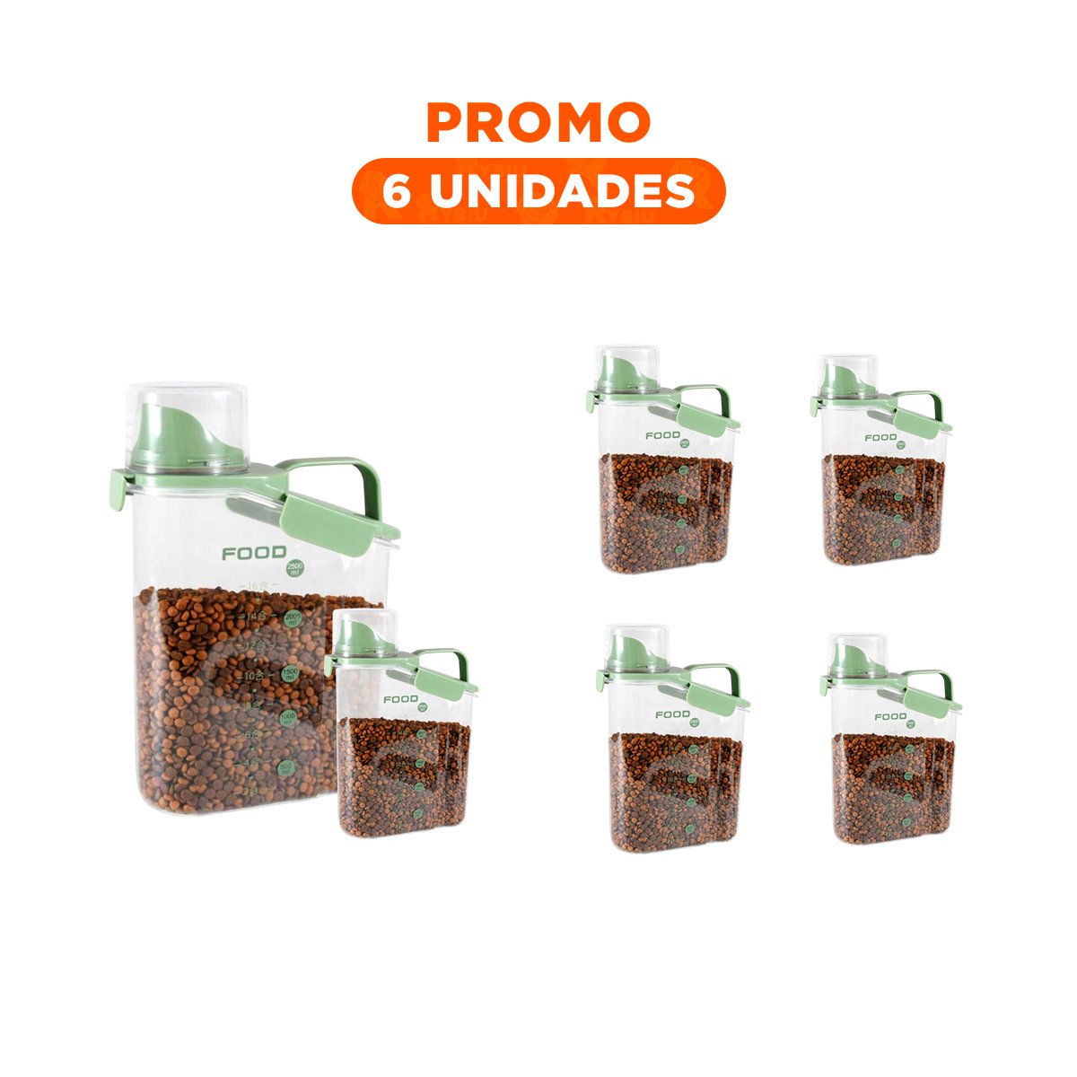 PACK6 RECIPIENTE CON BOQUILLA TAPA Y ASA 2.5L VERSATIL PARA AGUA YREGALO STICKER - 1