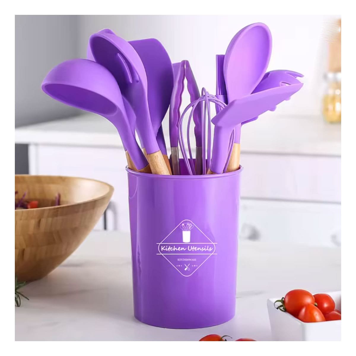 SET PREMIUM DE UTENSILIOS DE SILICONA FLEXIBLES Y FACILES DE USAR EN COCINA YPAPEL REGALO - 2