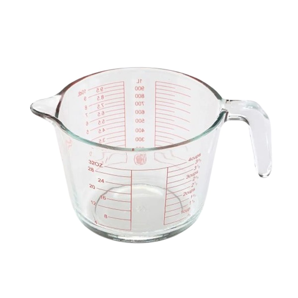 PACK4 MEDIDOR DE VIDRIO 1L PRACTICO PARA MEDIR INGREDIENTES LIQUIDOS YPAPEL REGALO - 3