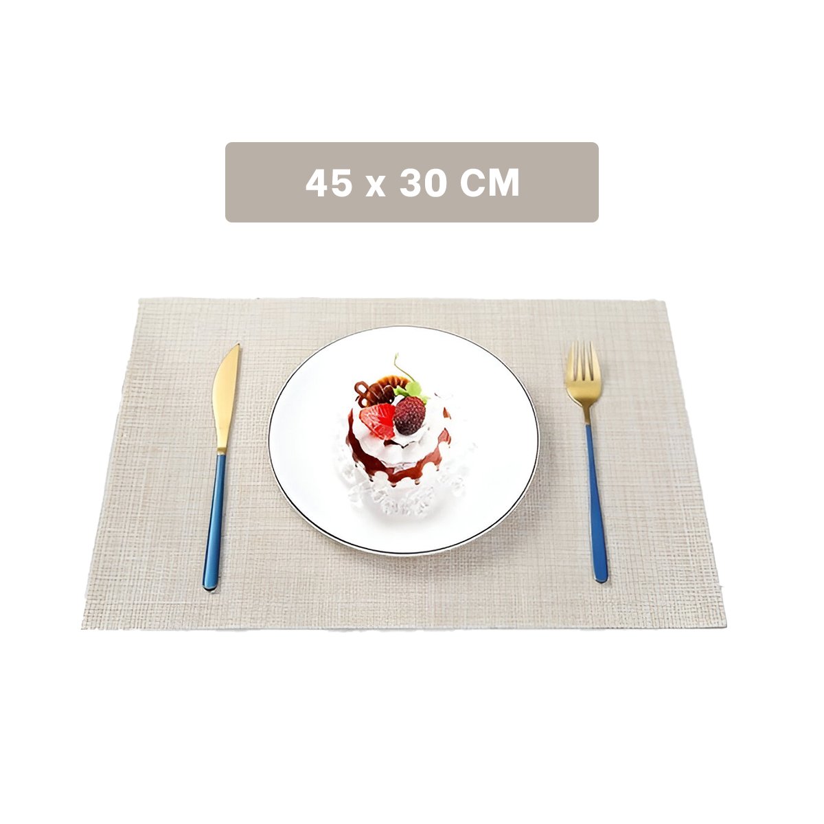 PACK6 PORTA INDIVIDUALES DE MESA BEIGE 6 PIEZAS ANTIIMPACTO Y SEGURA YREGALO STICKER - 4