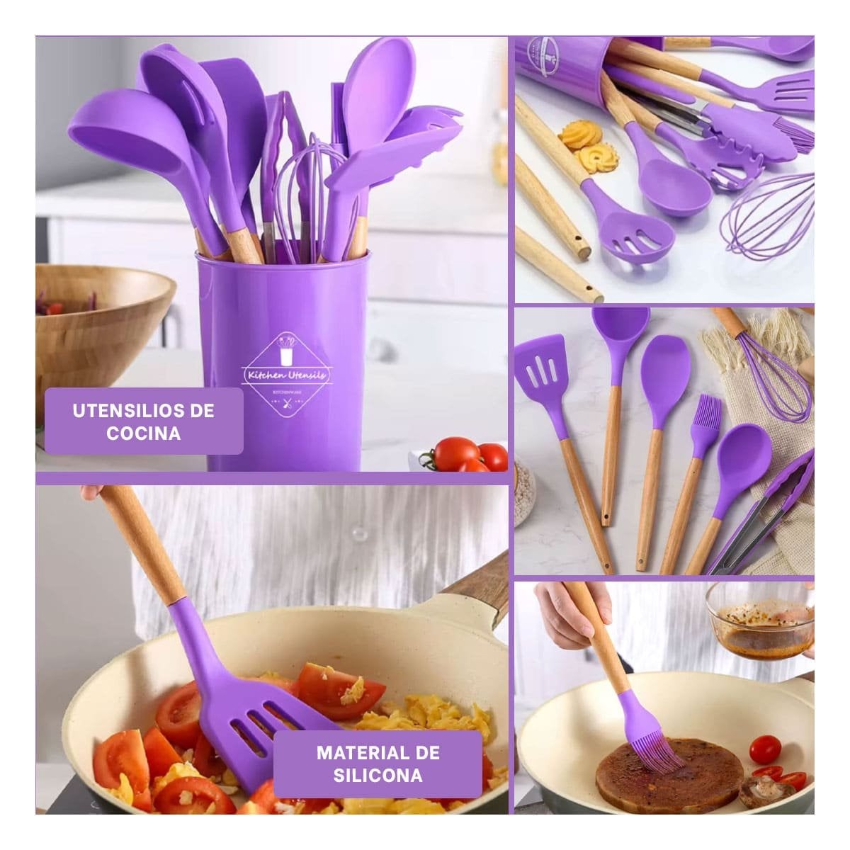 SET PROFESIONAL DE UTENSILIOS DE SILICONA PARA REPOSTERIA Y COCINA SEGURA YLIGAS REGALO - 1