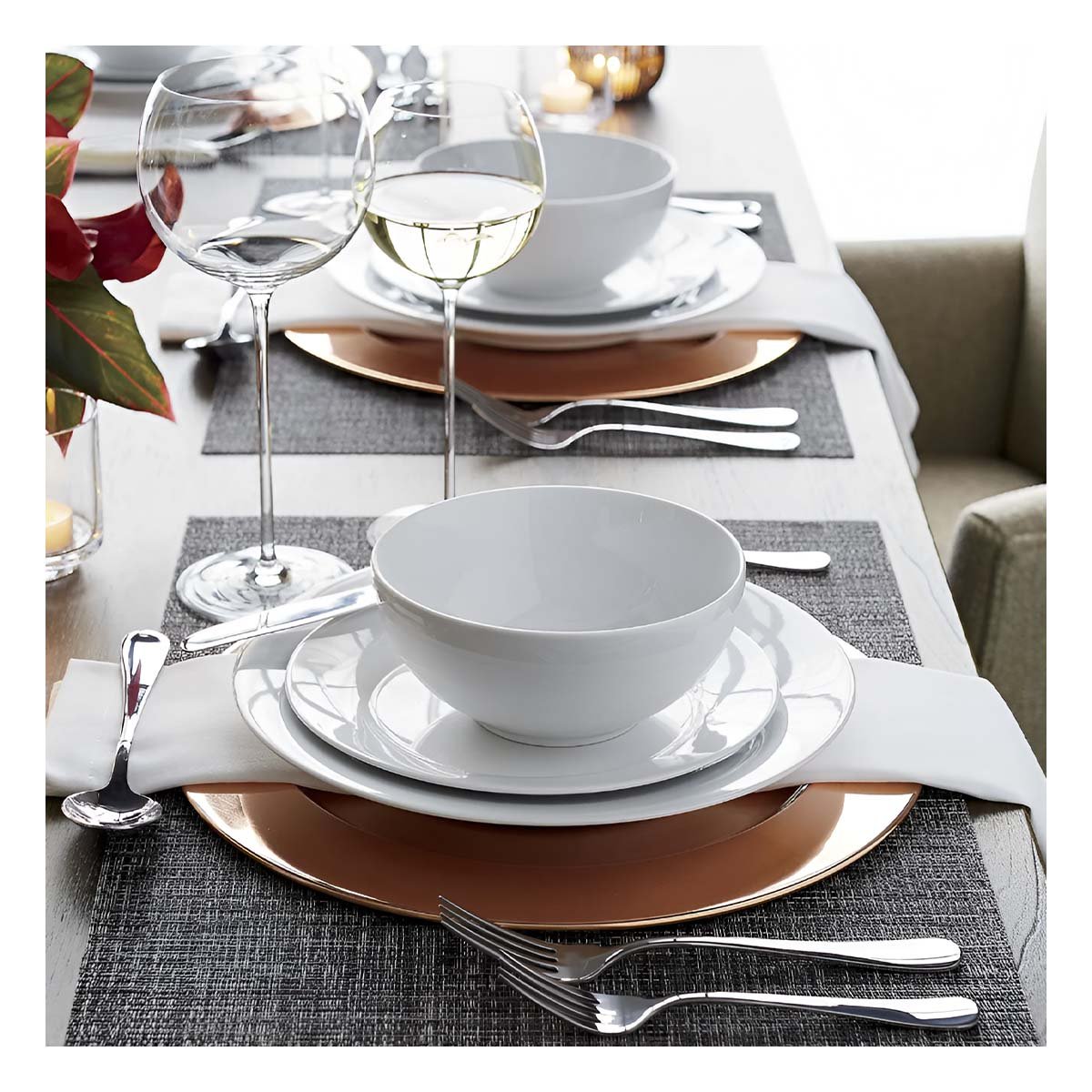 SET INDIVIDUALES DE MESA PLOMO JASPEADO 6 PIEZAS ANTIIMPACTO Y DURADERA YREGALO STICKER - 2
