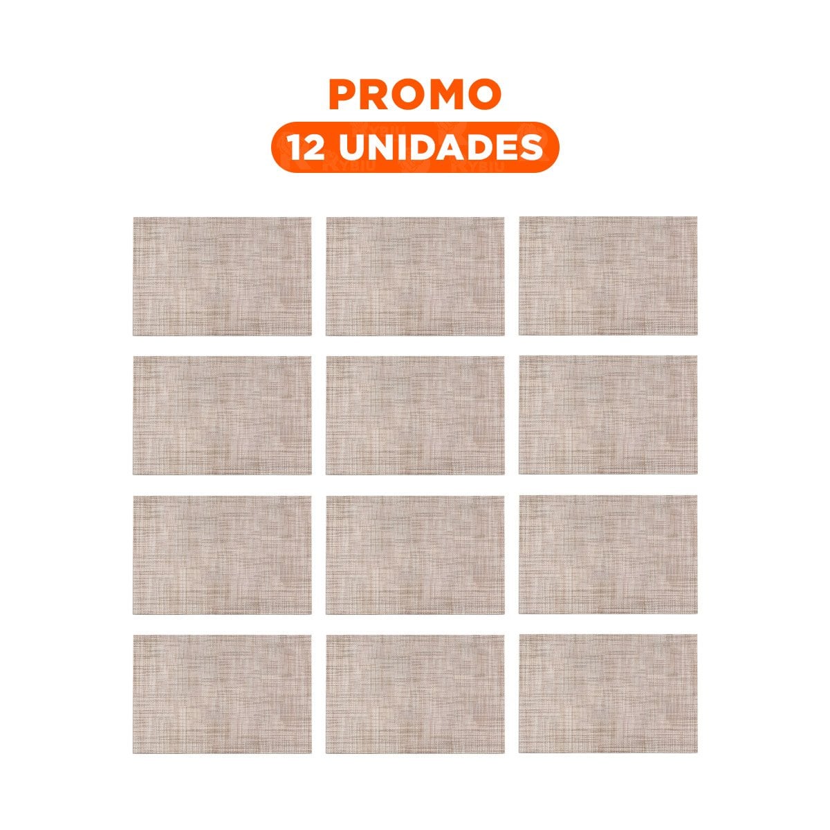 PACK12 PORTA INDIVIDUALES DE MESA MOSTAZA JASPEADO 6 PIEZAS ORGANIZADO Y PRACTICO - 1