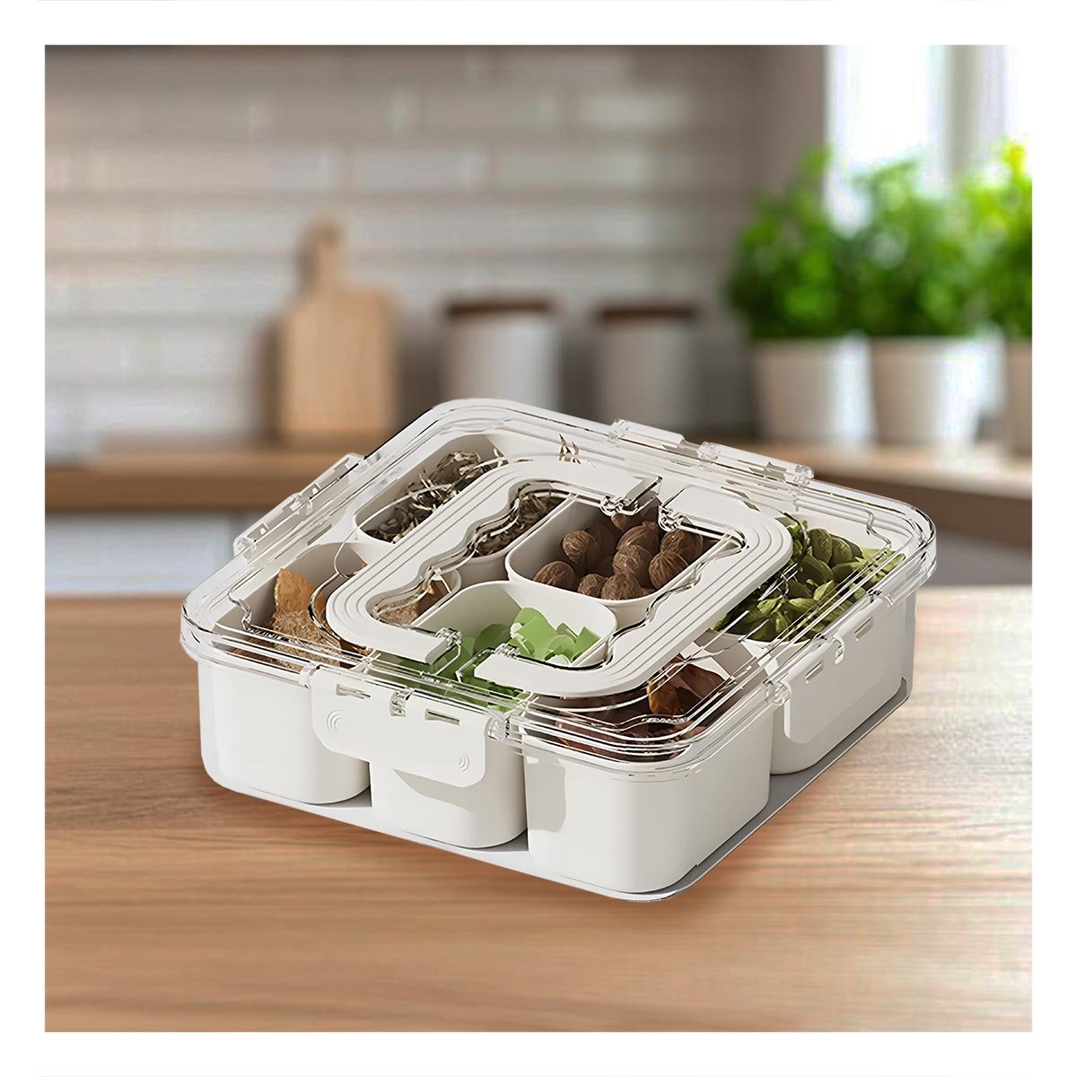 CAJA TRANSPARENTE CON 6 MINI BANDEJAS PRACTICA Y SEGURA PARA USO DIARIO YLIGAS REGALO - 2