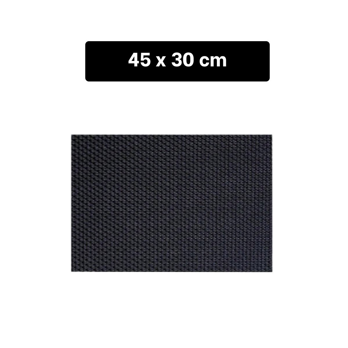 SET INDIVIDUALES DE MESA RECTANGULAR NEGRO 6 PIEZAS ORGANIZADA Y SEGURA YPOST IT - 4