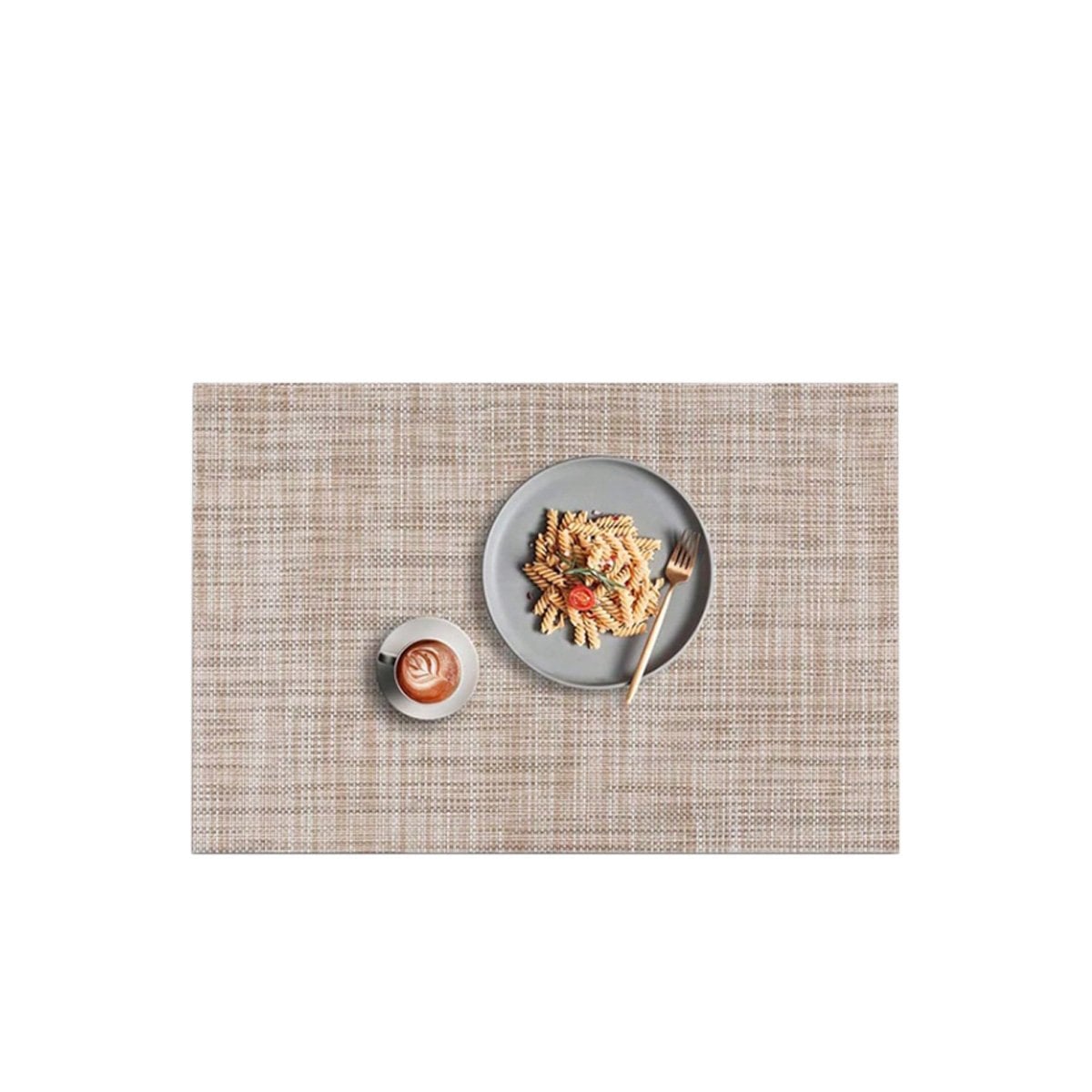 PACK2 KIT DE MESA INDIVIDUALES MOSTAZA JASPEADO 6 PIEZAS DURADERO Y PRACTICO YREGALO STICKER - 2