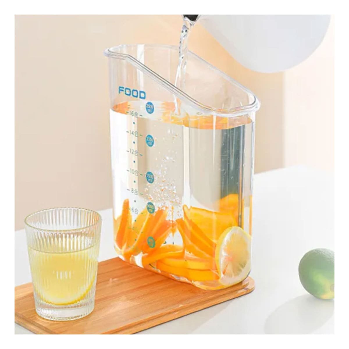 CONTENEDOR CON BOQUILLA TAPA Y ASA 2.5L PERFECTO PARA COCINA Y PREPARACION YREGALO STICKER - 2