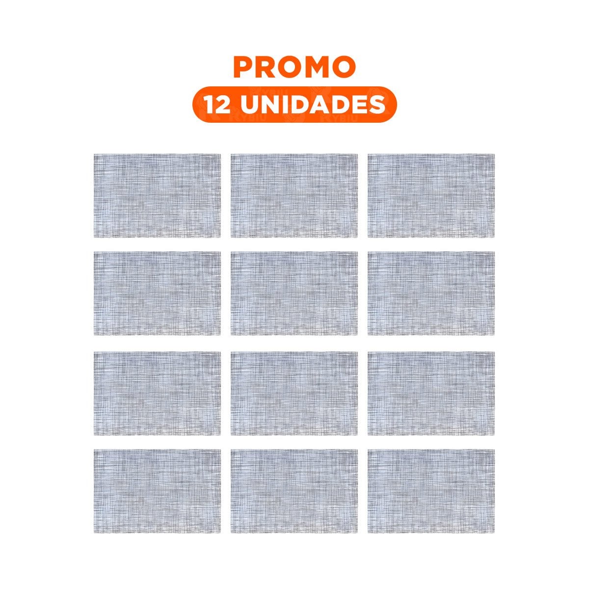 PACK12 PORTA INDIVIDUALES DE MESA PLOMO JASPEADO 6 PIEZAS ORGANIZADO Y PRACTICO - 1