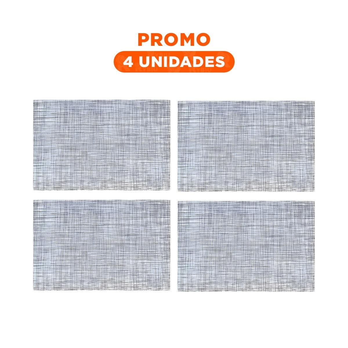 PACK4 KIT DE MESA INDIVIDUALES PLOMO JASPEADO 6 PIEZAS ANTIIMPACTO Y SEGURA - 1