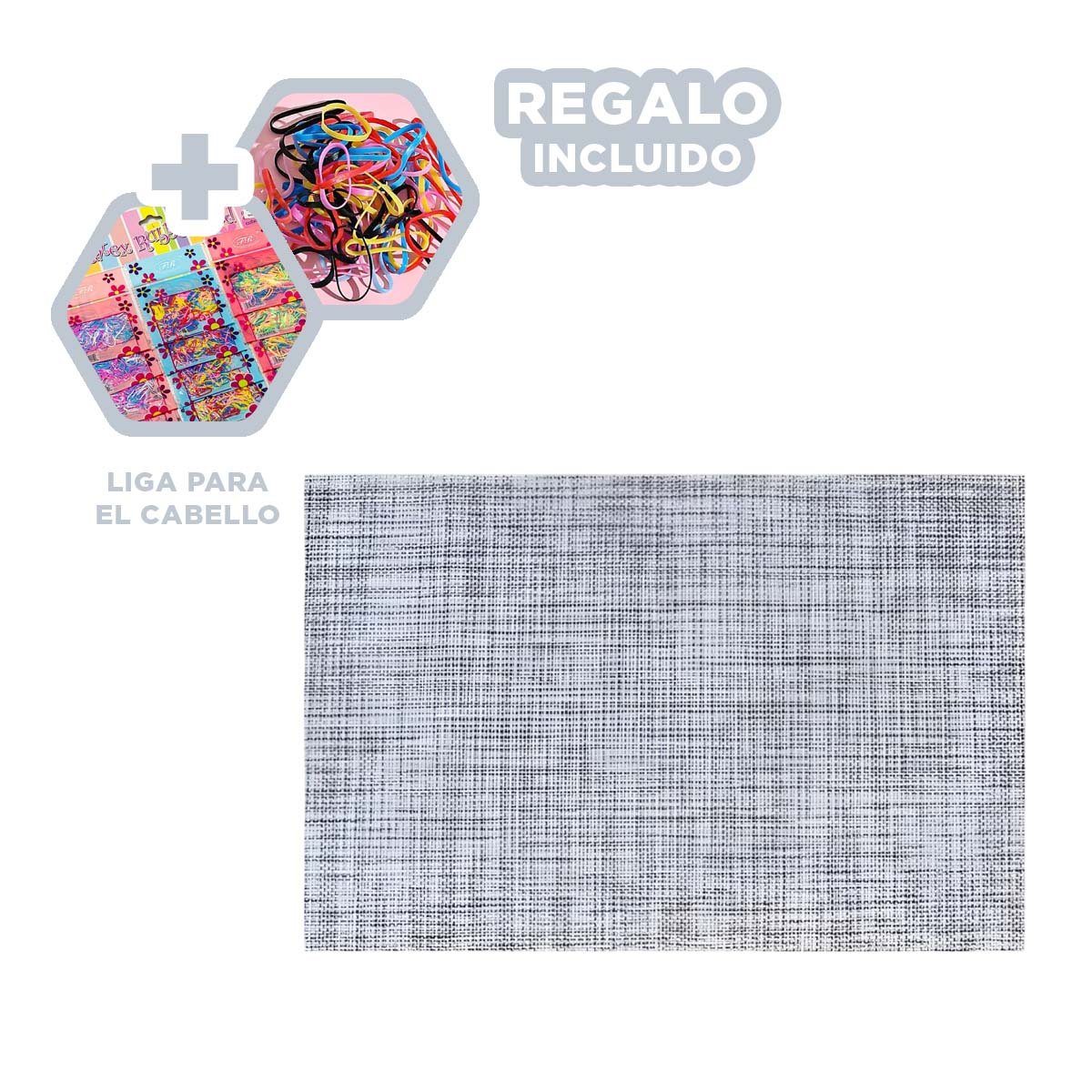SET INDIVIDUALES DE MESA PLOMO JASPEADO 6 PIEZAS PRACTICA Y FACIL DE LIMPIAR YLIGAS REGALO - 2