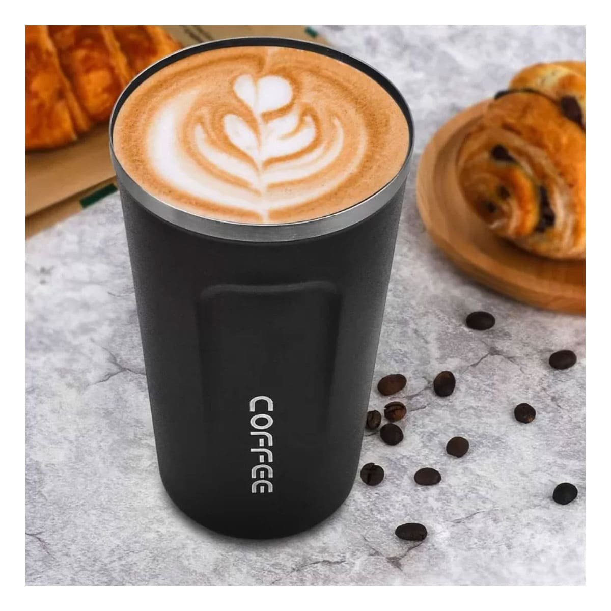 PACK6 TAZA ELEGANTE NEGRO 510ML PARA AMBIENTES PROFESIONALES YPAPEL REGALO - 2