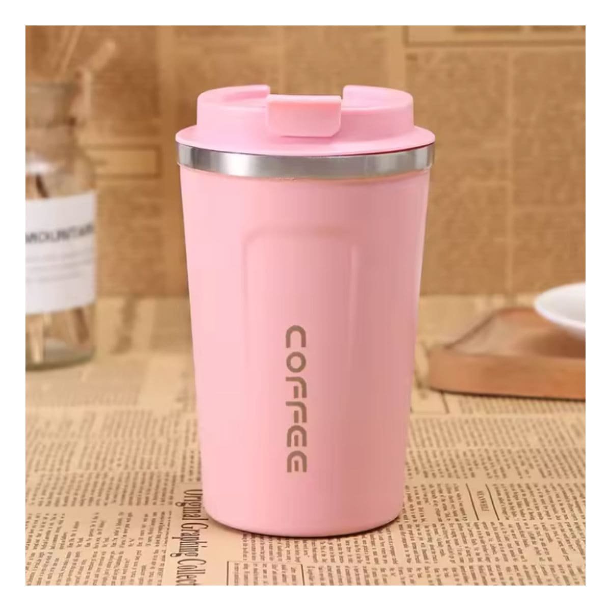 PACK2 TERMO INTELIGENTE 510ML ROSADO CON DISENO ERGONOMICO ACTUAL YPAPEL REGALO - 2
