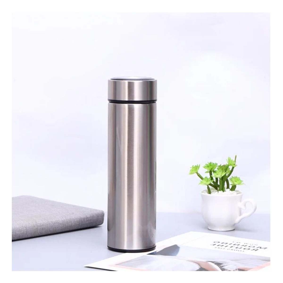 CONTENEDOR INTELIGENTE DIGITAL 500 ML PLATEADO CON FILTRO PARA TE YPOST IT - 3