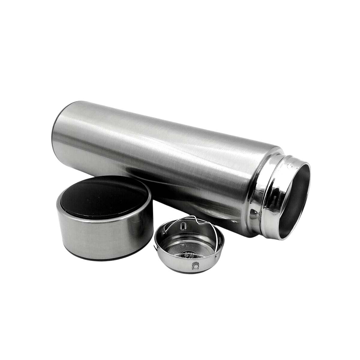 RECIPIENTE TERMICO DIGITAL 500 ML PLATEADO CON FILTRO INTERIOR YLIGAS REGALO - 5