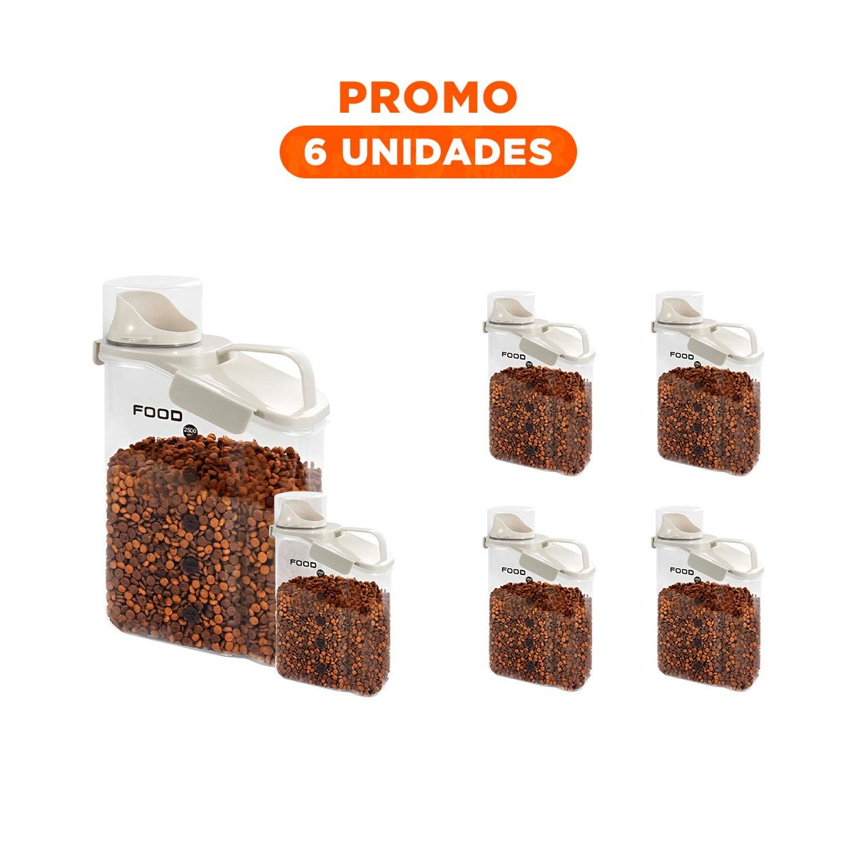 PACK6 RECIPIENTE CON BOQUILLA TAPA Y ASA 2.5L VERSATIL PARA AGUA YREGALO STICKER - 1