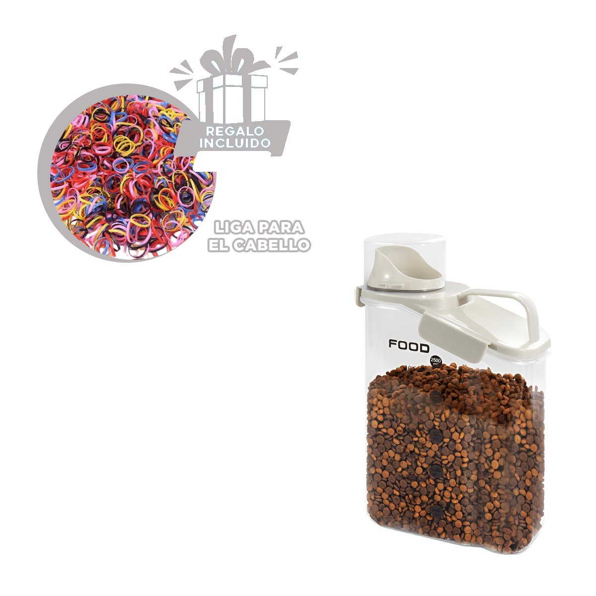 CONTENEDOR CON BOQUILLA TAPA Y ASA 2.5L VERSATIL PARA AGUA, JUGOS Y MEZCLAS YLIGAS REGALO - 2