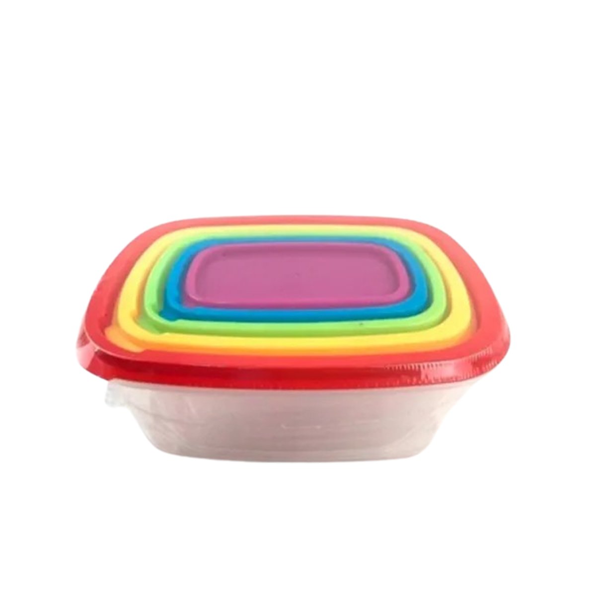 PACK2 ENVASE PLASTICO RECTANGULAR 5 PIEZAS MULTICOLOR RESISTENTE Y FUNCIONAL YREGALO STICKER - 2