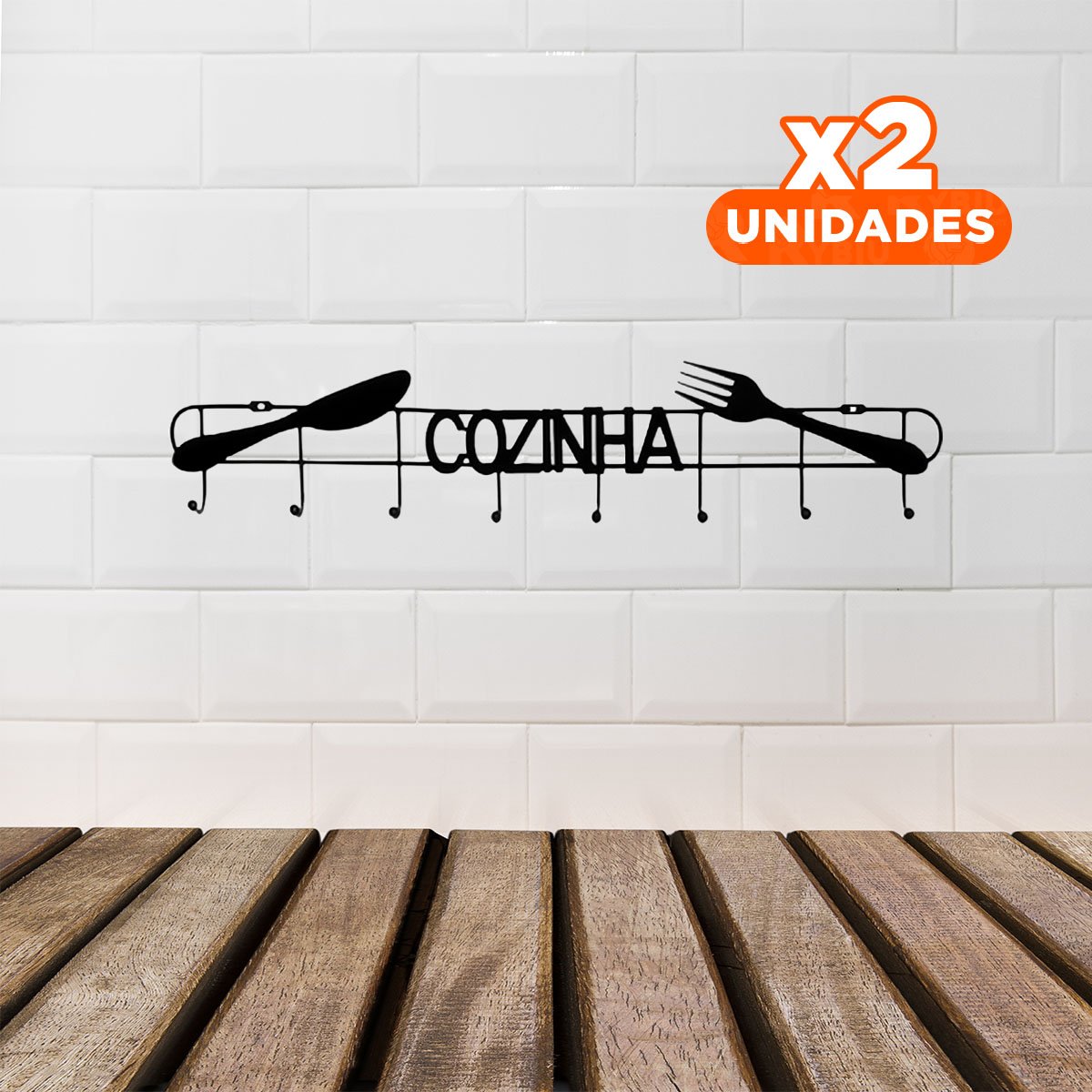 PACK2 ORGANIZADOR NEGRO DE PARED CON GANCHOS PRACTICOS Y FUNCIONALES YPAPEL REGALO - 1