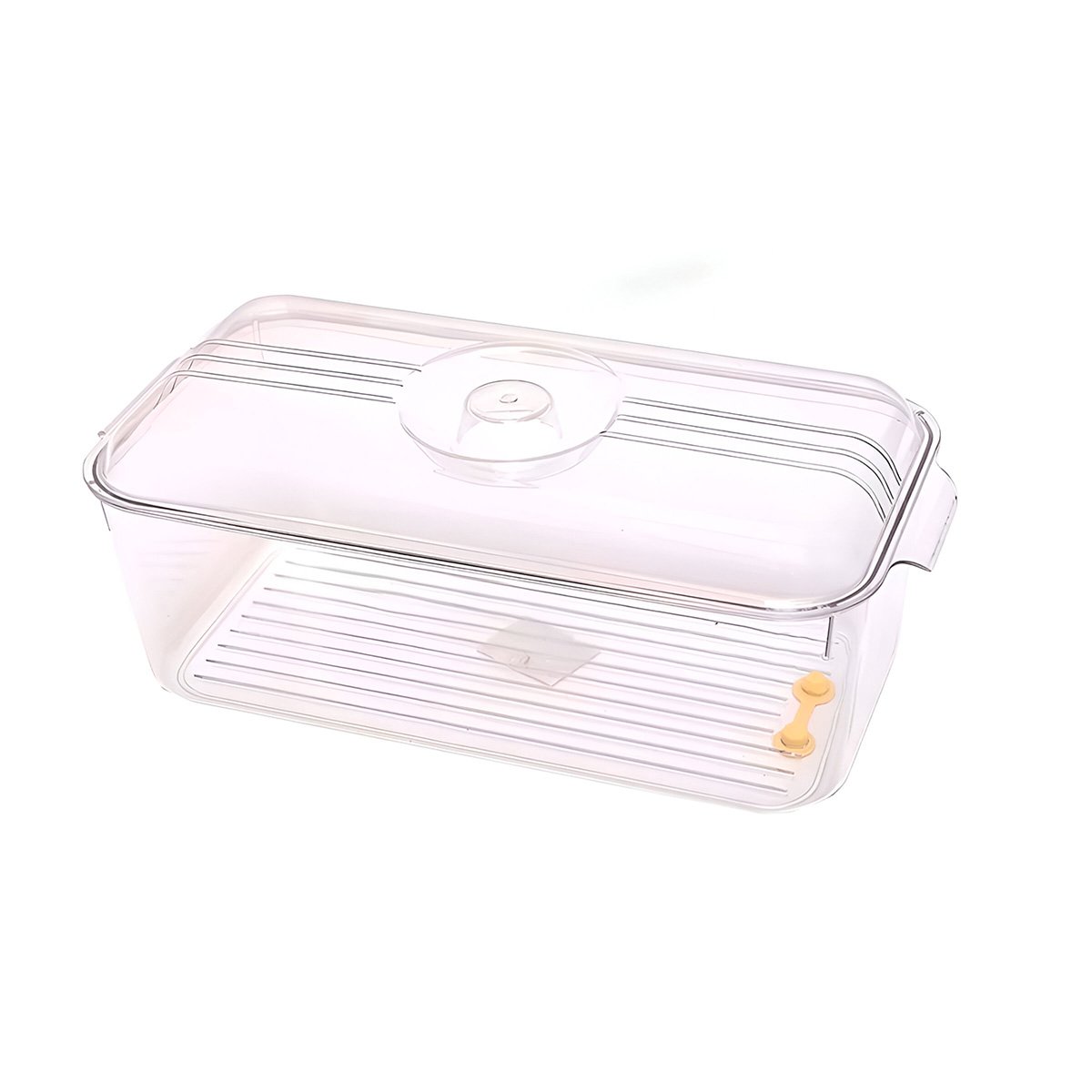 CHAROLA DE ACRILICO RECTANGULAR CON TAPA OVALADA PRACTICO 30X16X11CM Y+LIGAS REGALO - 5